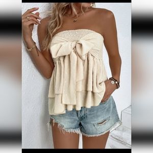 Peplum Tube Top size large